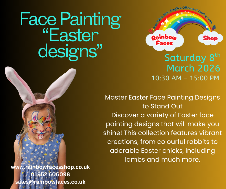 Easter face painting designs workshops, Sat 8th March, 2026, Telford