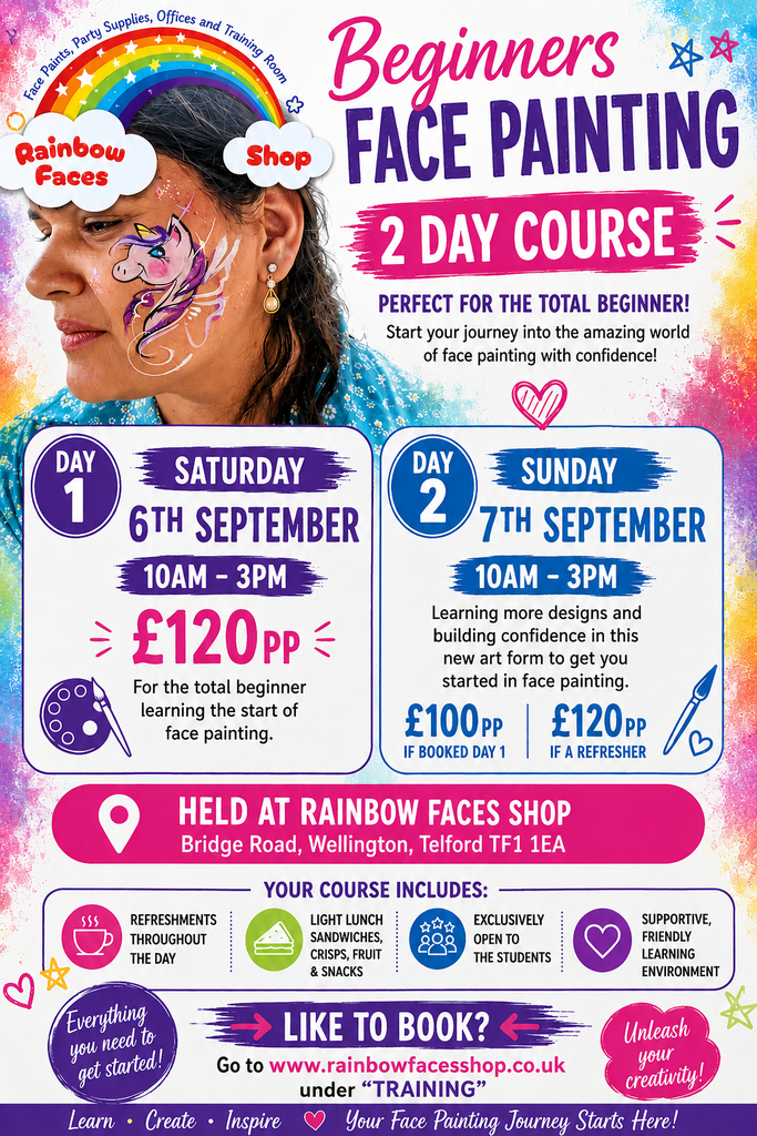 Beginners at face painting workshop