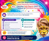 Beginners at face painting workshop 6th and 7th Sept