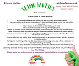 Slime workshops at our shop