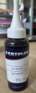Kryolan HD Blood, Light Arterial 75ml