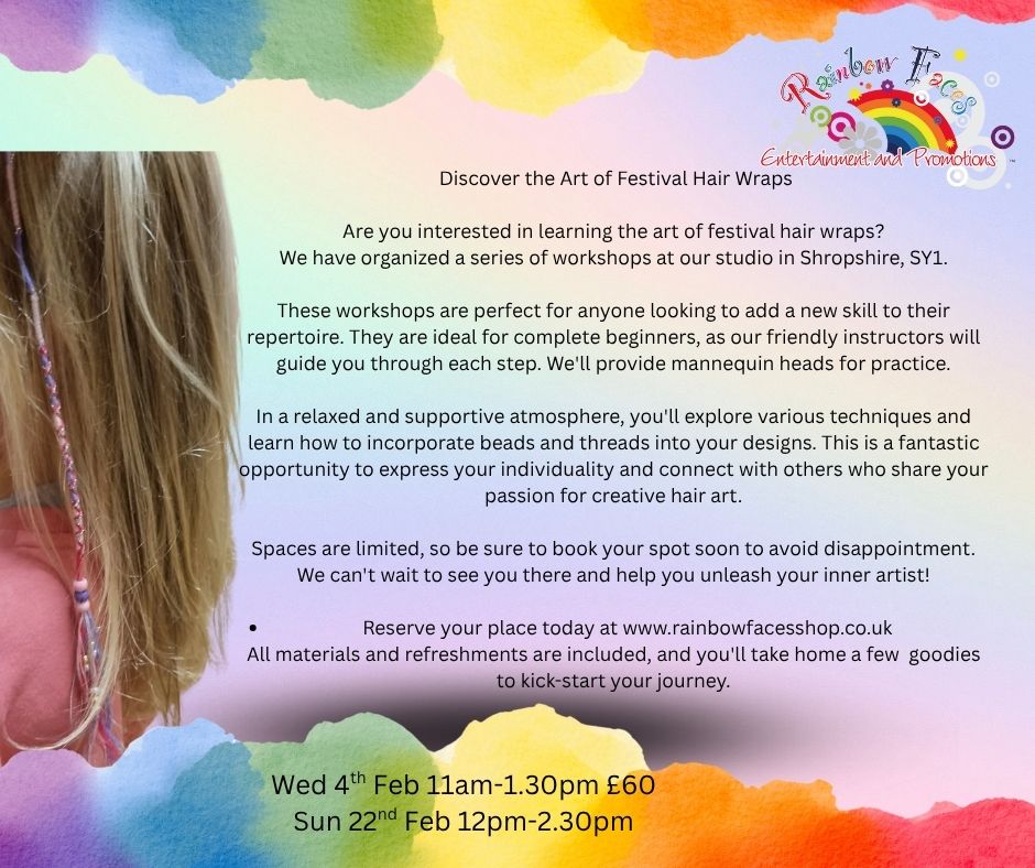 Hair Wrap workshop Rainbow Faces Ltd Online Store Hair Wrap workshop Rainbow Faces Ltd Online Store